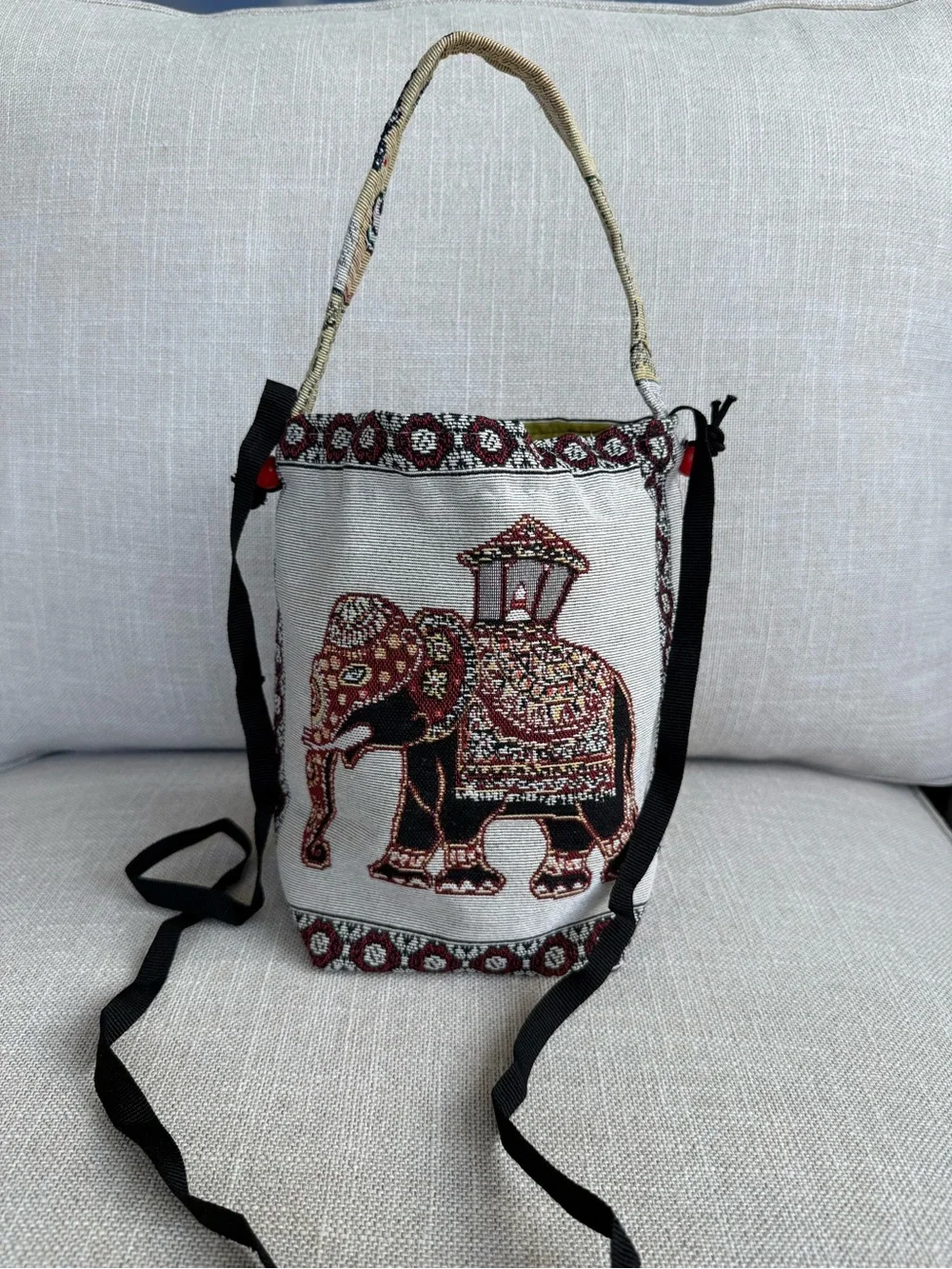 Boho Small Carryall Canvas Hand Bag or Crossbody